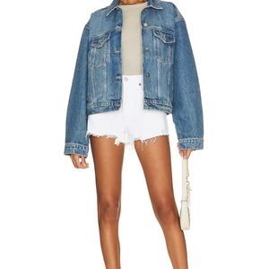 Agolde Parker White Short Shorts, Size 29